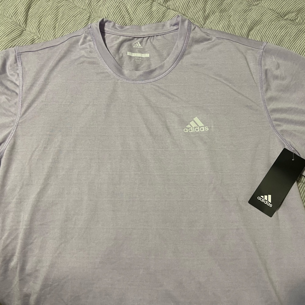 Adidas Golf Tour Performance Heather Tech Tee men shirt purple L top jersey
